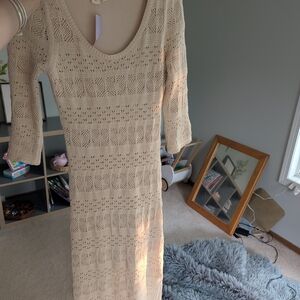 Saltwater LUXE Beige Long Sleeve Dress